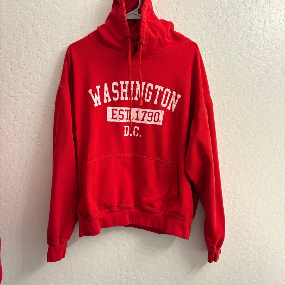 ESYINC Casual Wear Pullover Hoodie XL Red White Unisex Washington DC
